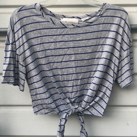 coincidence & chance Tops - Striped Crop T-Shirt